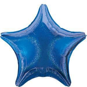 Blue Dazzler Star Shape Foil Balloons