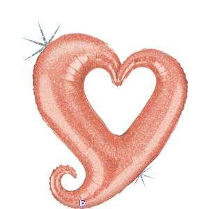 37" Valentine's - Chain of Hearts Rose Gold