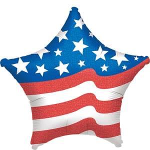 Patriotic Star Shape Foil Balloons