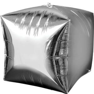 Silver Cubez Air Fill Balloons