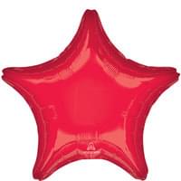 Red Star Shape Foil Balloons