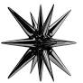 22" One Piece Foil Balloon Starburst - Black