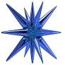 22" One Piece Foil Balloon Starburst - Blue