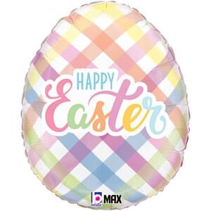 18" Easter Egg Plaid