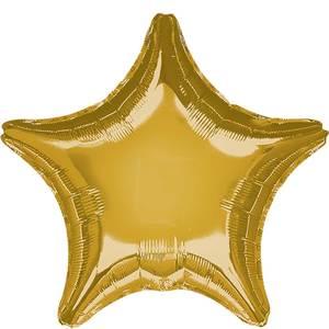 Metallic Gold Star Shape Foil Balloons