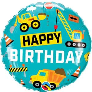 Happy Birthday Construction Foil Balloons