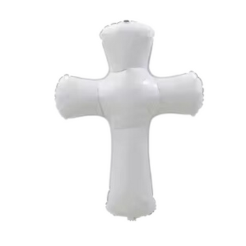 27" Cross Super Shape - White
