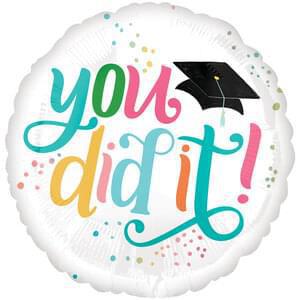 You did it foil balloons