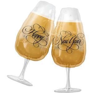 30" New Year Toasting Glasses
