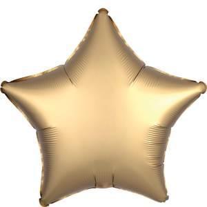 Gold Satin Luxe Star Shape Foil Balloons