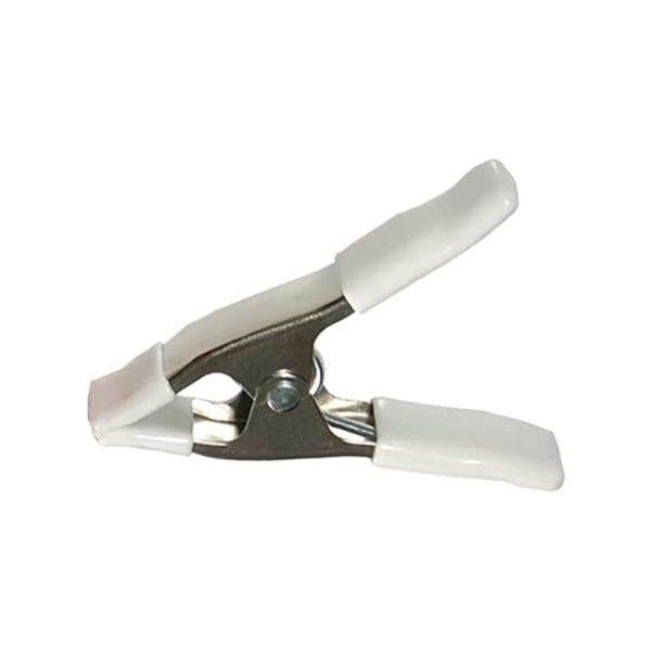 4 Inch Metal Spring Clamp - White