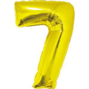 Gold 34" Number 7 Foil Balloon