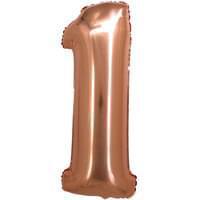 Rose Gold 34" Number 1 Foil Balloon