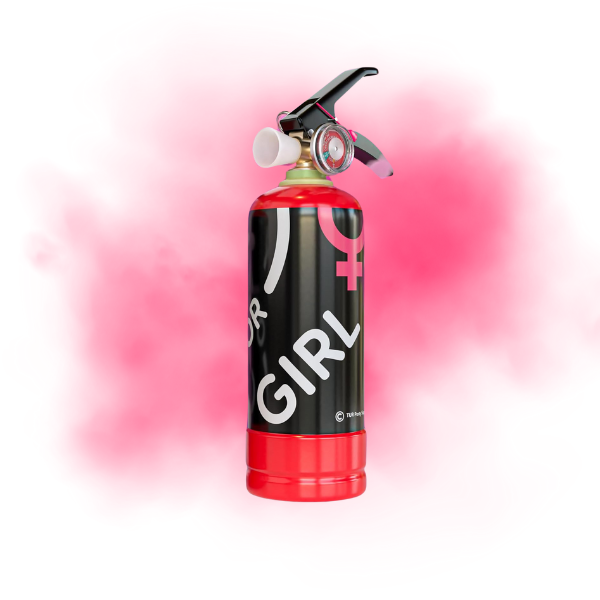 Gender Reveal Fire Extinguisher - Girl
