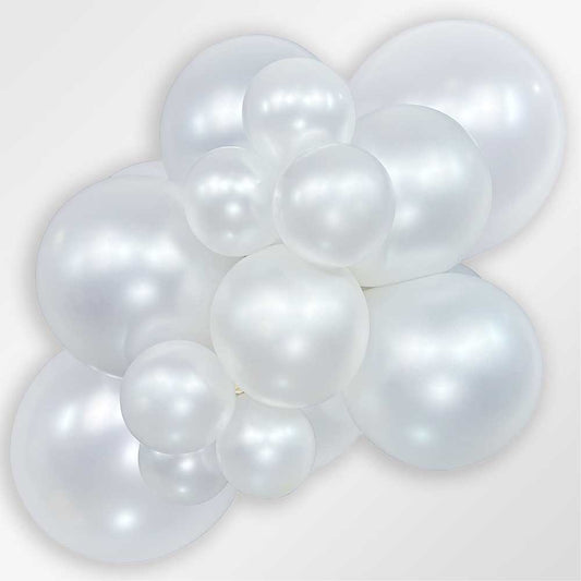 Satin Pearl White Link-O-Loon - 6 Inch Sempertex