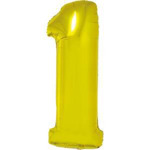 Gold 34" Number 1 Foil Balloon