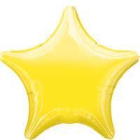 19" Yellow Star  Foil Balloon