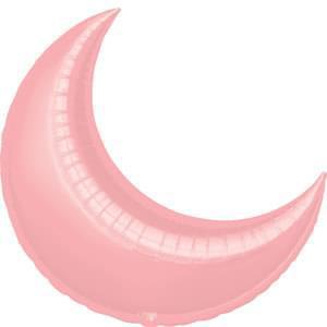 26" Pastel Pink Crescent Moon Super Shape