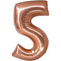 Rose Gold 32" Number 5 Foil Balloon