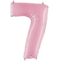 Pastel Pink 34" Number 7 Foil Balloon