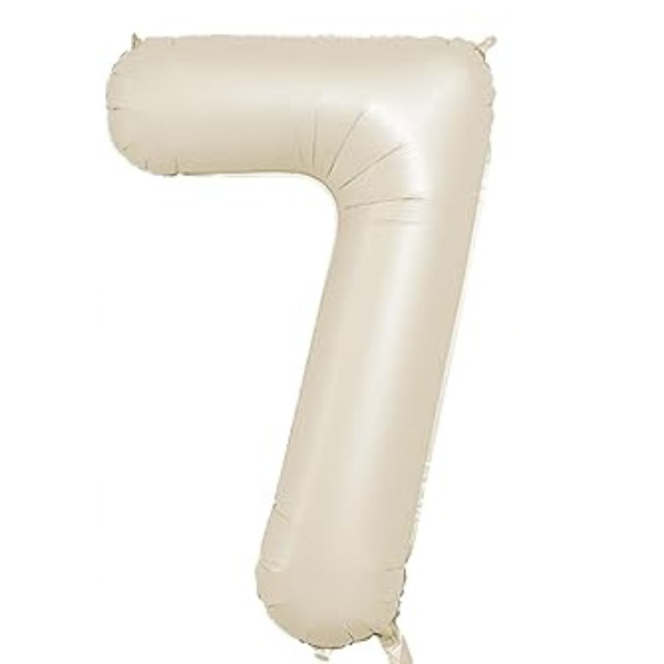 Cream 40" Number 7 Foil Balloon