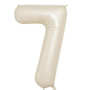 Cream 40" Number 7 Foil Balloon