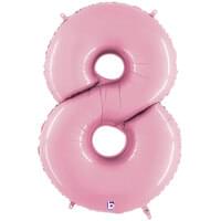 Pastel Pink 34" Number 8 Foil Balloon