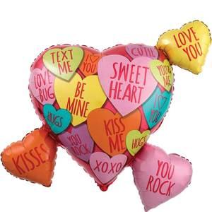 27" Valentine's - Hearts with Messages Cluster