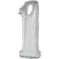 Silver 34" Number 1 Foil Balloon