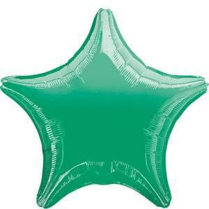 19" Metalic Green Star Shape Foil