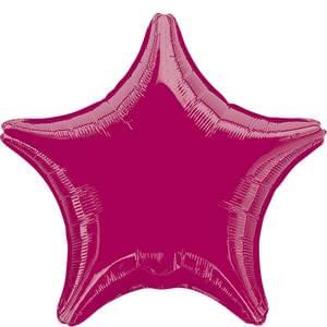 19" Burgundy Star Shape Foil