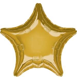 19" Metallic Gold Star Shape Foil