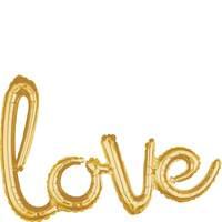 31″ Gold Script Phrase "Love" Foil