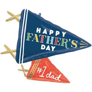 28" Happy Father's Day Varsity Dad Pennants Super Shape