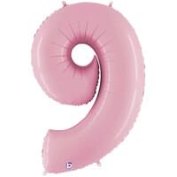 Pastel Pink 34" Number 9 Foil Balloon