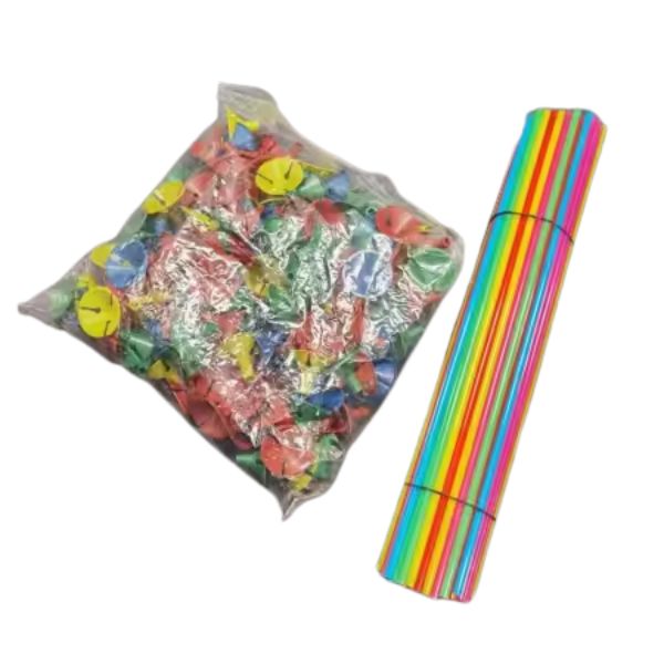 Balloon Sticks With Cups - 100 pack