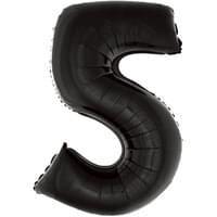 Black 32" Number 5 Foil Balloon