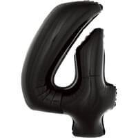 Black 32" Number 4 Foil Balloon