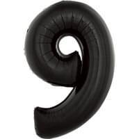 Black 32" Number 9 Foil Balloon