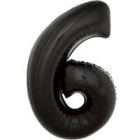 Black 32" Number 6 Foil Balloon