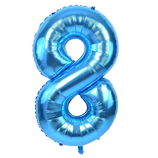 Blue 32" Number 8 Foil Balloon