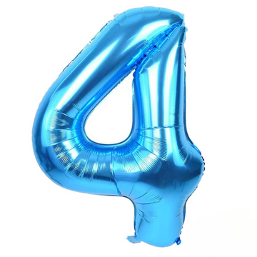 Blue 32" Number 4 Foil Balloon