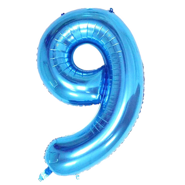 Blue 32" Number 9 Foil Balloon