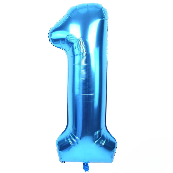 Blue 32" Number 1 Foil Balloon