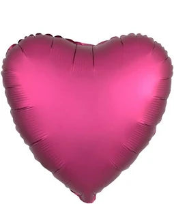 18" Valentine's - Bright Pink Satin Foil Balloon