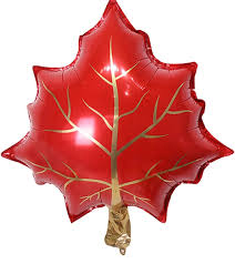 24" Fall Leaf Red