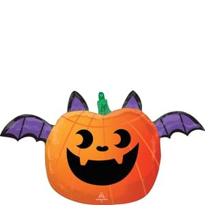 26" Halloween Fun & Spooky Pumpkin Bat Shape