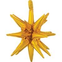 22" One Piece Foil Balloon Starburst - Gold