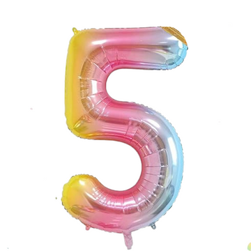 Pink - Gradient 32" Number 5 Foil Balloon