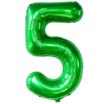 Green 32" Number 5 Foil Balloon